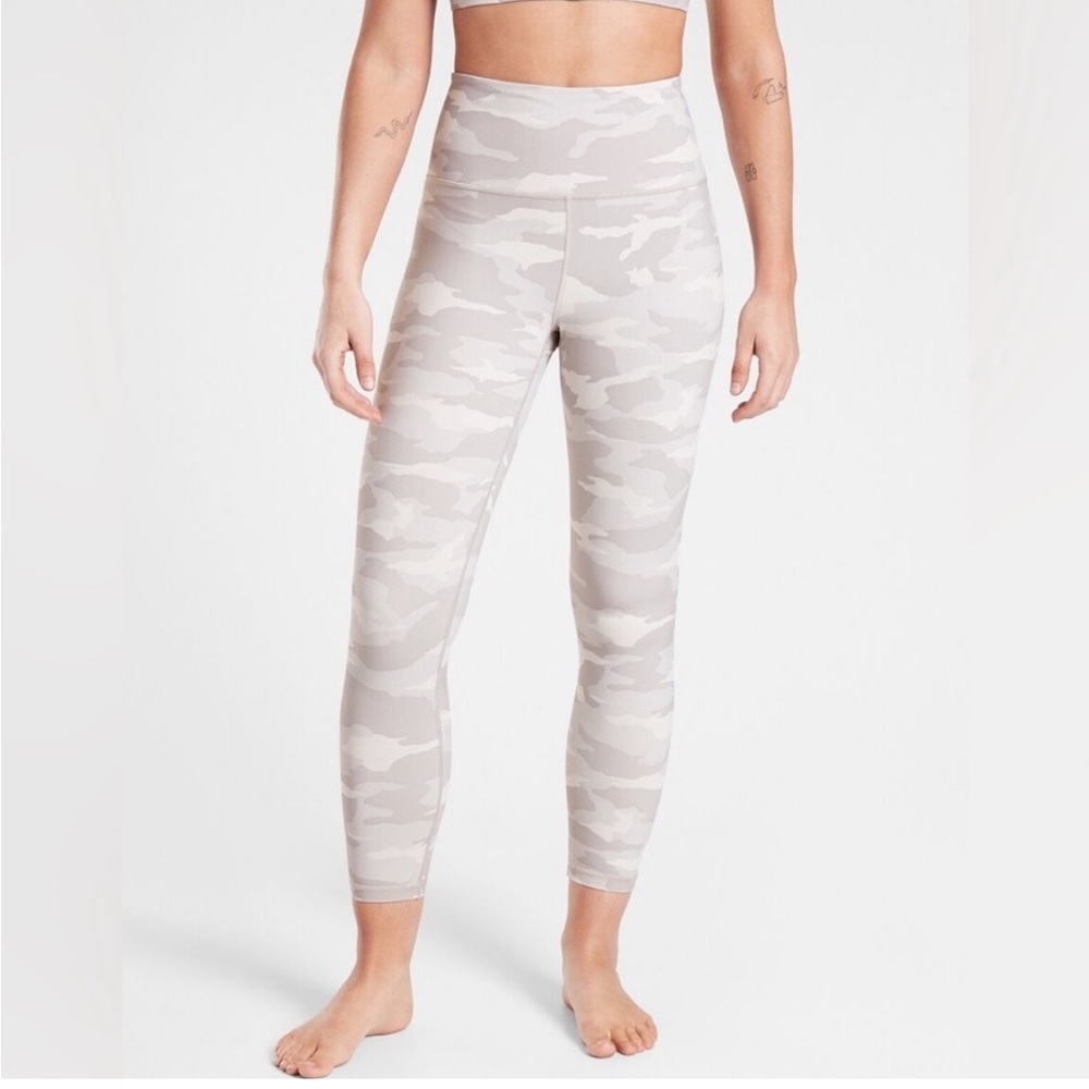 Athleta Light Beige Camo High-Waist Leggings